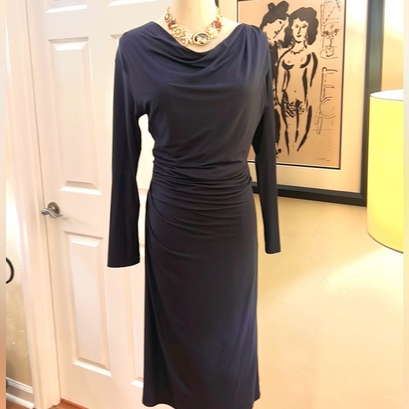 M.M.LaFleur,The Annabel Dress,Blue, Sophisticated Luxury,Excellent Cond.,Size L - Picture 8 of 13